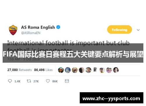 FIFA国际比赛日赛程五大关键要点解析与展望 FIFA国际比赛日赛程五大关键要点解析与展望